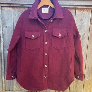 RD Style Deep Red Utility Jacket